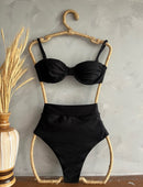 BIQUÍNI MEIA TAÇA - HOTPANTS PRETO