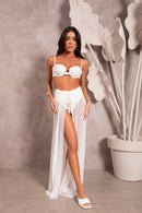 Saia Linia com Fenda - Peróla White