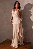 Vestido Rendado com Fenda - Clóe