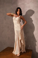 Vestido Rendado com Fenda - Clóe