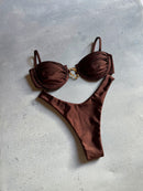 BIQUÍNI ELO SANTORINI - MARROM ESCURO