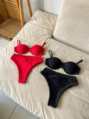 BIQUÍNI MEIA TAÇA - HOTPANTS PRETO