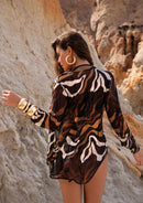 Camisa em Tule - Safari Black