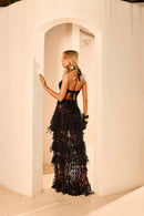 Vestido Decote Renda Sun - Black