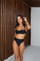 Biquíni Hot Pants com Alça Opcional - Black