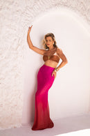 Saia Mirales - Marrom e Pink