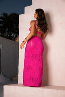 Saia Longa Rendado - Pink