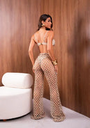 Calça Rendada Vazada - Gold com Brilho