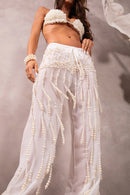 Calça com Pedraria - Peróla White