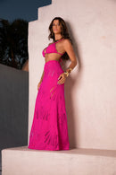 Saia Longa Rendado - Pink