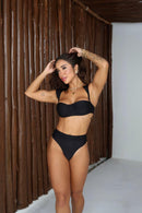Biquíni Hot Pants com Alça Opcional - Black