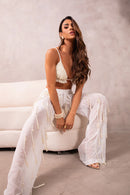 Calça com Pedraria - Peróla White