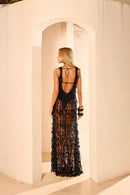 Vestido Decote Renda Sun - Black