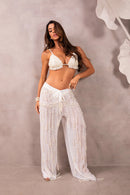 Calça com Pedraria - Peróla White