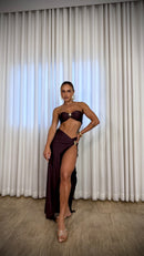 SAIA ESTRELA - MARROM ESCURO