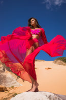 SAIDA MANGA BUFANTE - MAGENTA