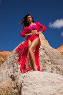 SAIDA MANGA BUFANTE - MAGENTA