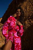 SAIDA LONGA MUNIQUE - RED FLOWERS