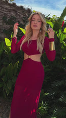 Vestido Helena - Vinho